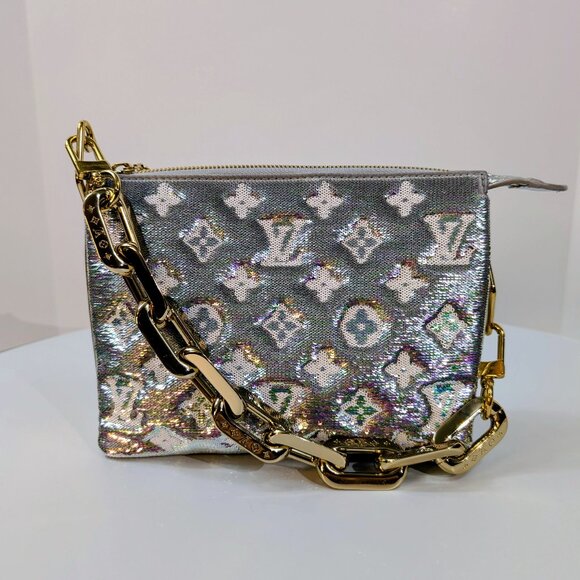 Louis Vuitton Iridescent Sequin and Silver Monogram Empreinte Bag - Picture 1 of 16